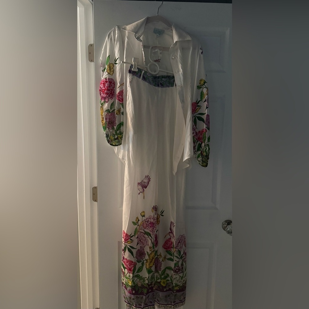 Taj by Sabrina Crippa NOAH PANT and SHIRT SET - SECRET GARDEN size XS NWT - Picture 7 of 7